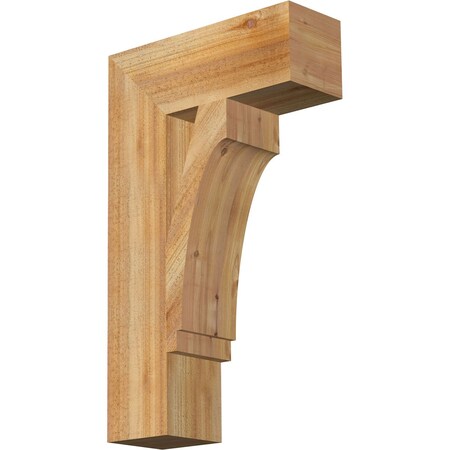 Ekena Millwork Imperial Block Rough Sawn Bracket, Western Red Cedar, 6"W x 18"D x 30"H BKT06X18X30IMP05RWR
